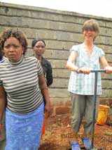 Debbie with water pump