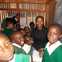 Anne learned computer skills and now volunteers at the school