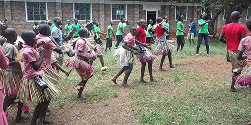 Rural Kenya: Children Dance & Learn the Dangers of FGM