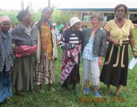 Debbie Hollingsworth with women from group