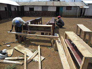Building the new desks