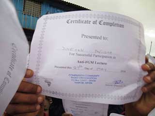 Everyone who attends gets a certificate