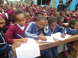 Pupils learning about FGM at Seminar in Heri School